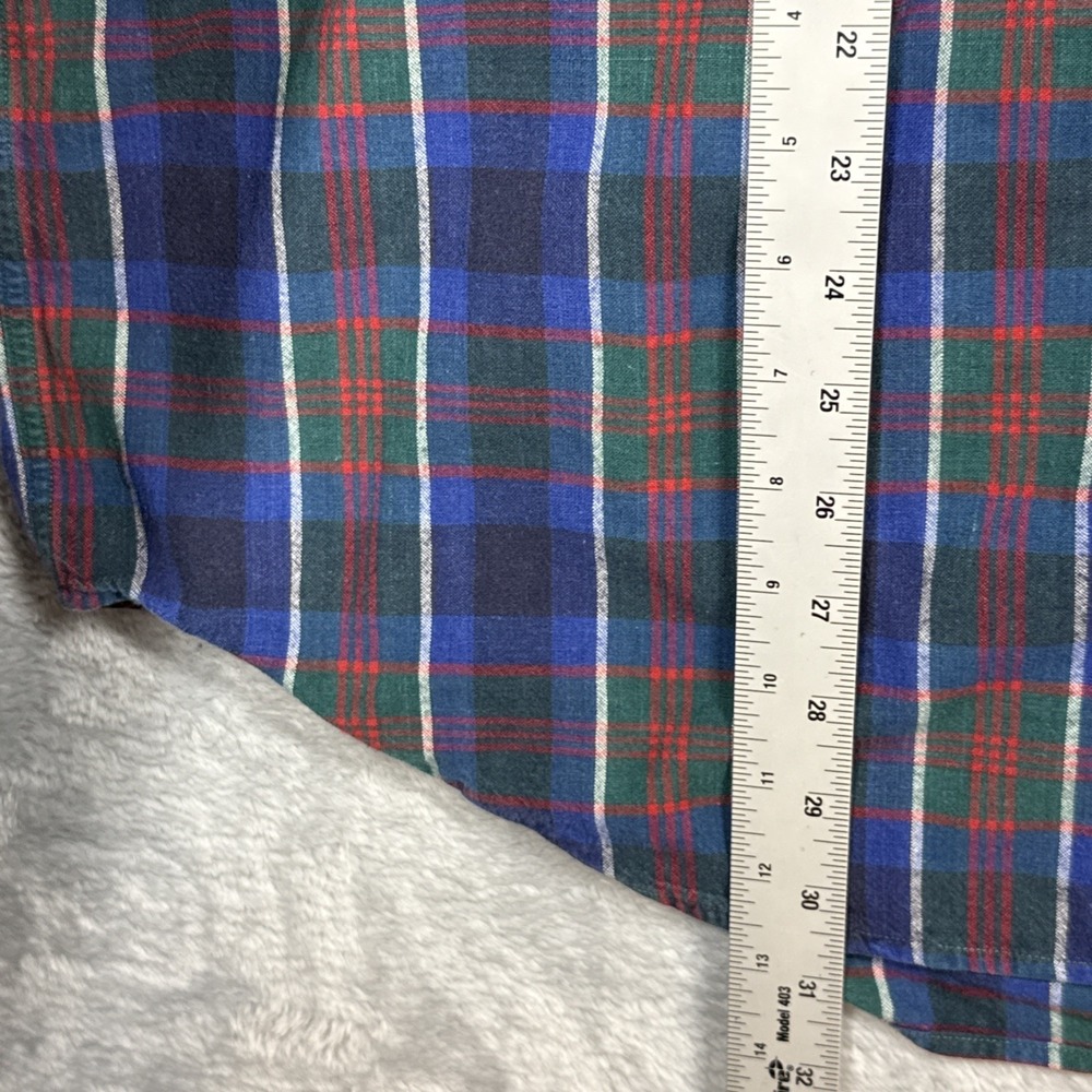 Polo Ralph Lauren Blaire Button Down Shirt Mens L Blue Green Plaid Old Money - Picture 3 of 8